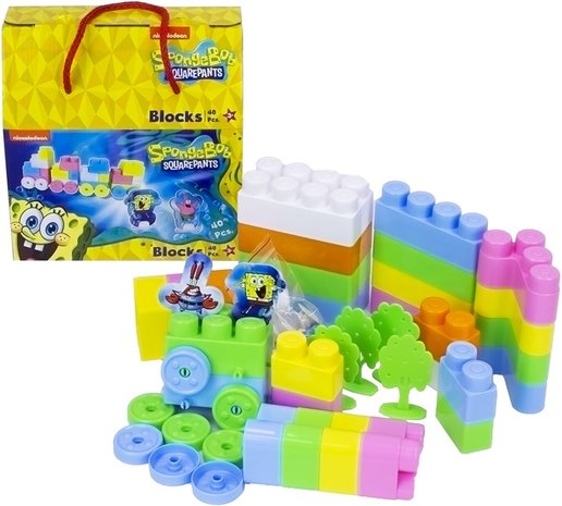 SPONGEBOB SQUAREPANTS BLOCKS 40PCS 20X20CM