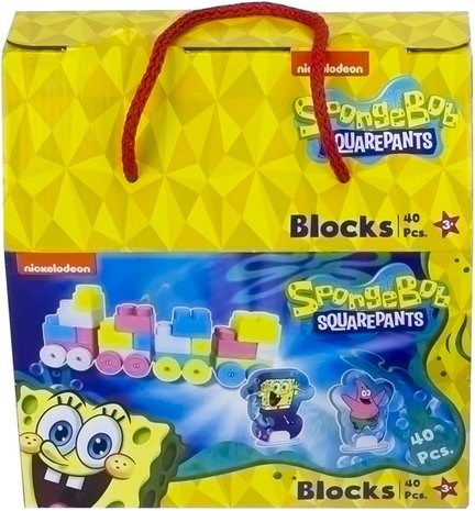 SPONGEBOB SQUAREPANTS BLOCKS 40PCS 20X20CM