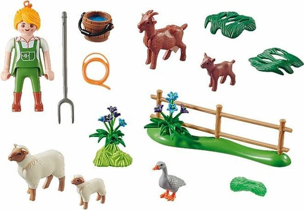 PLAYMOBIL Geschenkset &#039;Boerin met weidedieren&#039; - 70608