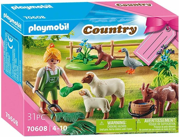 PLAYMOBIL Geschenkset &#039;Boerin met weidedieren&#039; - 70608