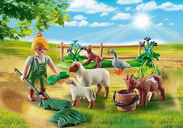 PLAYMOBIL Geschenkset &#039;Boerin met weidedieren&#039; - 70608